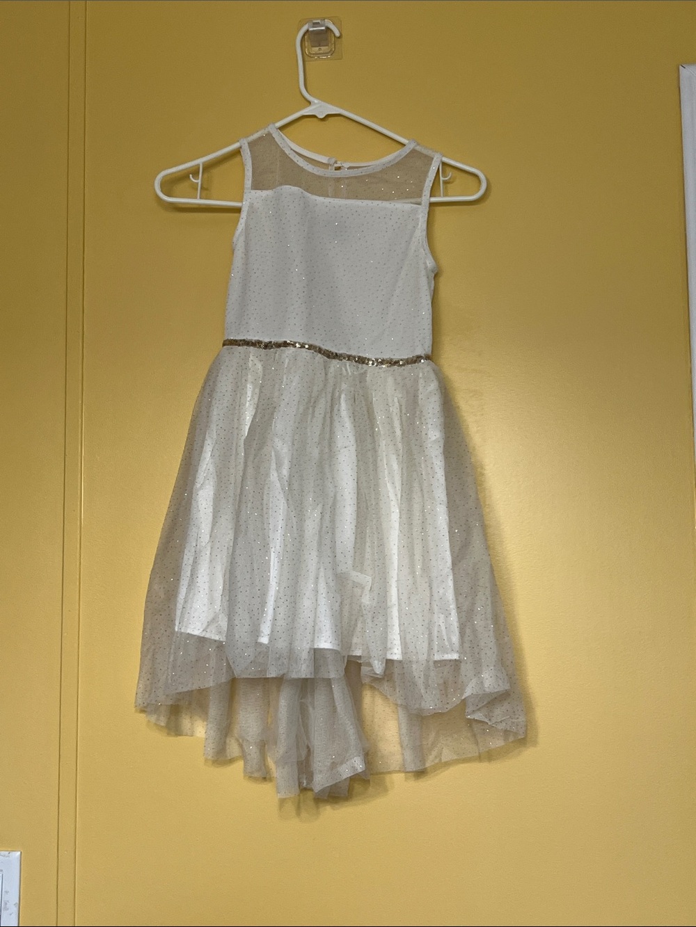 lilt White and Gold Sparkle Tulle Dance Dress